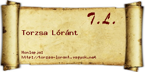 Torzsa Lóránt névjegykártya
